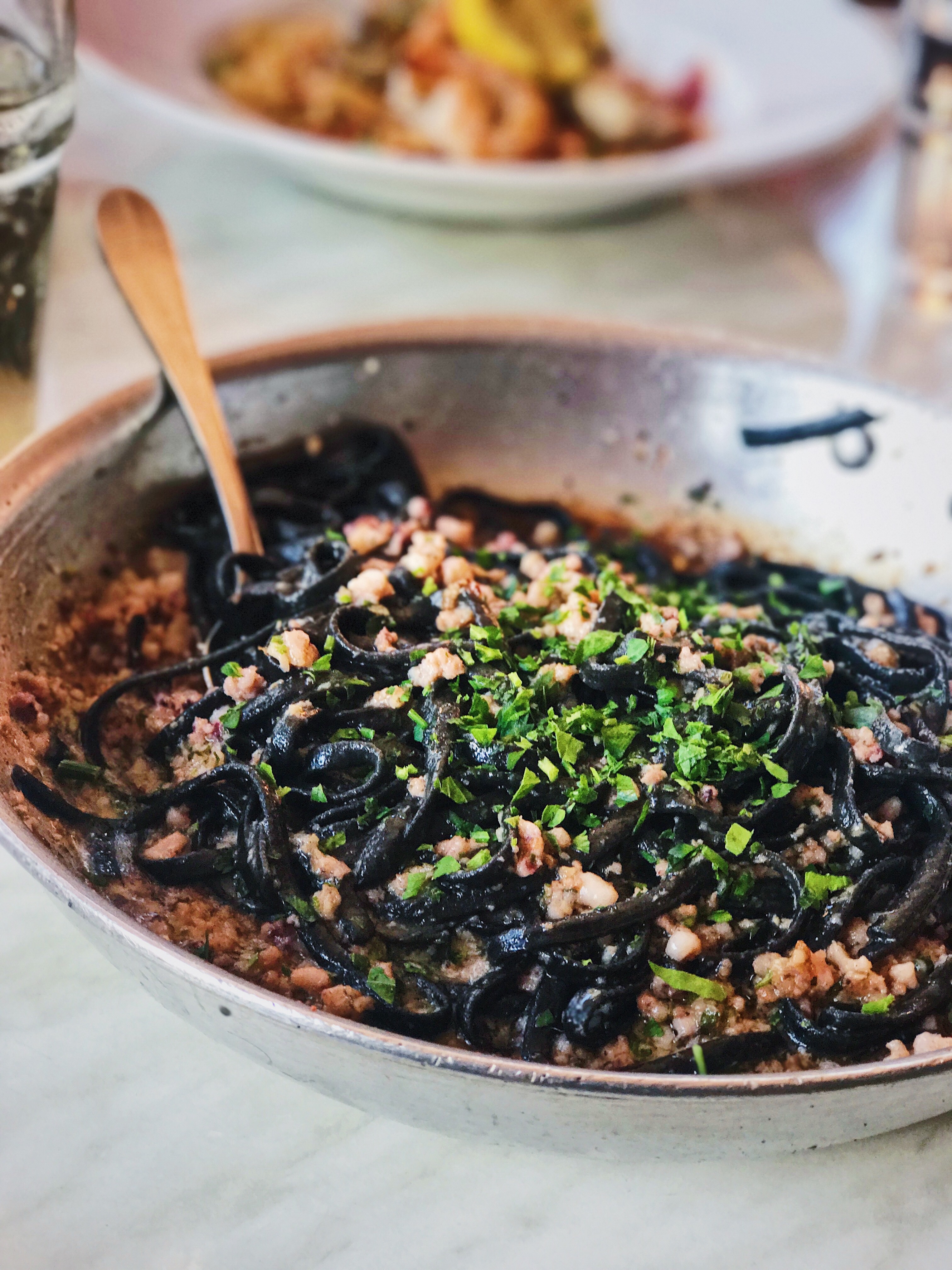 Linguine with Squid and Its Ink Recipe